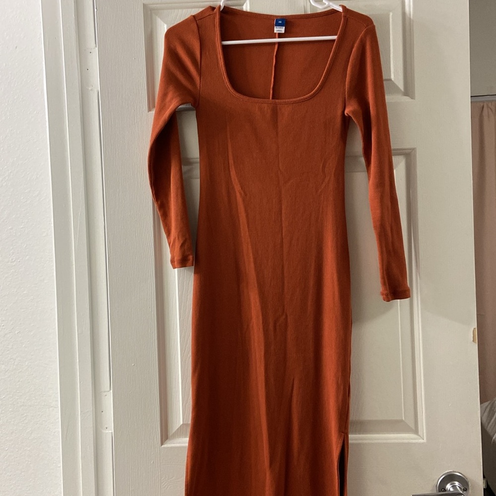 Women’s orange bodycon dress